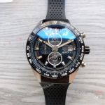 Best Quality Copy Tag Heuer Carrera Heuer 01 Watch Silver and Black